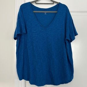 Old Navy Blue Short Sleeve V-Neck T-Shirt